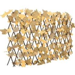 Online Espalierer med kunstige ahornblade - Hegn til haven | Størrelse: 180x60 cm | Farve: Orange Buer, Spalier, Lysthuse Uden Tag