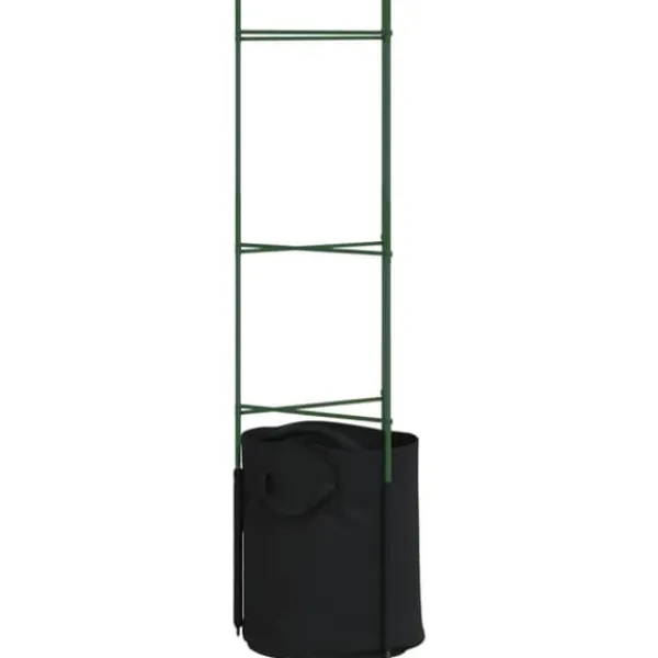 Clearance Espalierer med planteposer 4 stk - Justerbare tomatstativ i stål | Højde: 116 cm Kit Til Plante- & Urtedyrkning