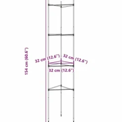 Hot Espalierer til tomater - Justerbare stålstøtter, 6 stk. | Højde: 154 cm | Materiale: PP Krukker & Plantebeholdere
