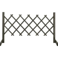 Buer, Spalier, Lysthuse Uden Tag^Espalierhegn i massivt fyrretræ - Udvideligt havehegn | Størrelse: 120x60 cm | Farve: Grå