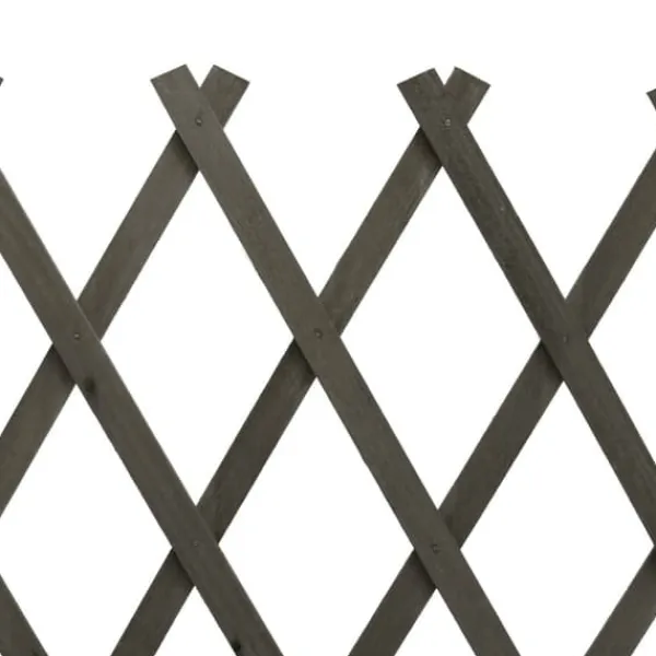 Buer, Spalier, Lysthuse Uden Tag^Espalierhegn i massivt fyrretræ - Udvideligt havehegn | Størrelse: 120x60 cm | Farve: Grå