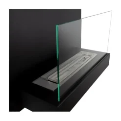 Pejse^Ethanol pejs Bio-pejs Hængende bio-pejs BORD Bioethanolbrænder 45 cm x 47 cm x 16,5 cm med glas kan bruges som skrivebræt økologisk pejs