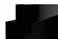 Pejse^Ethanol pejs Bio-pejs Hængende pejs sort skinnende med glas Bioethanolbrænder 90 cm x 40 cm x 12 cm Miljøvenlig pejs
