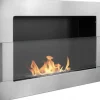 Best Ethanol pejs med glas pejse Bio-pejs hængende Bio pejs Bioethanol brænder 65 x 40 x 12 cm INOX økologisk pejs Pejse