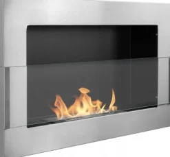 Best Ethanol pejs med glas pejse Bio-pejs hængende Bio pejs Bioethanol brænder 65 x 40 x 12 cm INOX økologisk pejs Pejse