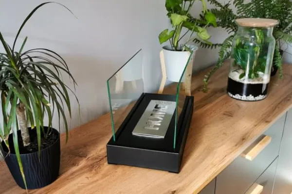 Hot Ethanol pejs Pejs Bio-pejs Fritstående biopejs HOME Bioethanolbrænder 36 x 22 x 18 cm sort TÜV certifikat økologisk pejs Bio kedel Pejse