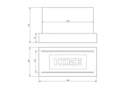 Hot Ethanol pejs Pejs Bio-pejs Fritstående biopejs HOME Bioethanolbrænder 36 x 22 x 18 cm sort TÜV certifikat økologisk pejs Bio kedel Pejse
