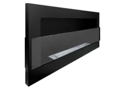 Clearance Ethanol pejs Pejs Bio-pejs Hængende biopejs sort med glas Bioethanolbrænder 90 cm x 40 cm x 12 cm økologisk pejs Pejse