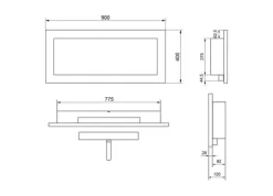Best Ethanol pejs Pejs Pejs Bio-pejs Hængende bioethanolbrænder 90 x 40 x 12 cm sort mat sort økologisk pejs Pejse