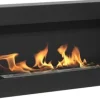 Pejse^Ethanol pejse Pejse Bio-pejs Hængende Bio pejs Bioethanol Brænder BOX 90 cm x 40 cm x 12 cm Mat sort økologisk pejs