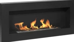 Pejse^Ethanol pejse Pejse Bio-pejs Hængende Bio pejs Bioethanol Brænder BOX 90 cm x 40 cm x 12 cm Mat sort økologisk pejs