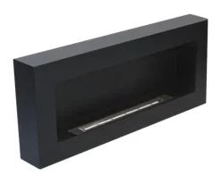 Pejse^Ethanol pejse Pejse Bio-pejs Hængende Bio pejs Bioethanol Brænder BOX 90 cm x 40 cm x 12 cm Mat sort økologisk pejs
