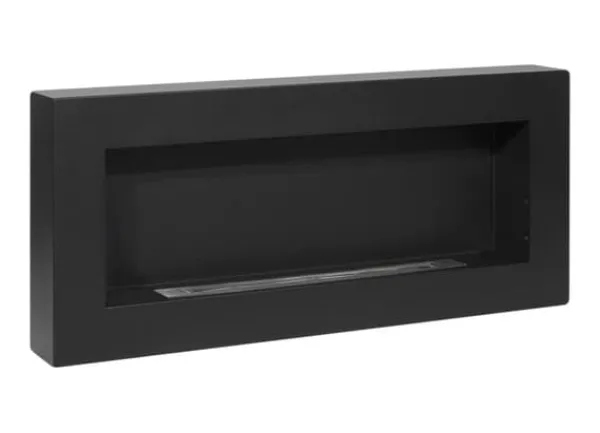 Pejse^Ethanol pejse Pejse Bio-pejs Hængende Bio pejs Bioethanol Brænder BOX 90 cm x 40 cm x 12 cm Mat sort økologisk pejs