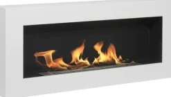 Discount Ethanol pejse Pejse Bio-pejs Hængende Bio pejs Bioethanol Brænder BOX 90 cm x 40 cm x 12 cm Mat hvid økologisk pejs Pejse