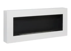 Discount Ethanol pejse Pejse Bio-pejs Hængende Bio pejs Bioethanol Brænder BOX 90 cm x 40 cm x 12 cm Mat hvid økologisk pejs Pejse