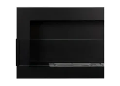 Pejse^Ethanol vægmonteret biopejs ethanol vægmonteret biopejs 120x40x12 cm mat sort med glas økologisk pejs