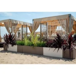 Krukker & Plantebeholdere^Ethica rektangulär blomlåda 80 cm taupe