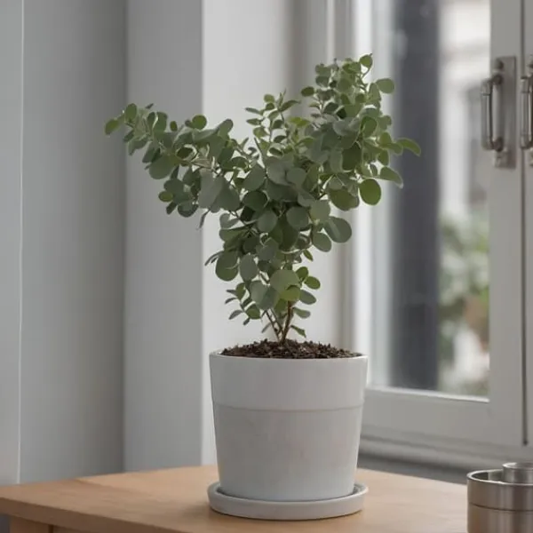 Krukkeplanter Indendørs^Eukalyptus - Sæt med 6 - Eucalyptus 'Pulverulenta' - Højde 25-40cm - ⌀12cm