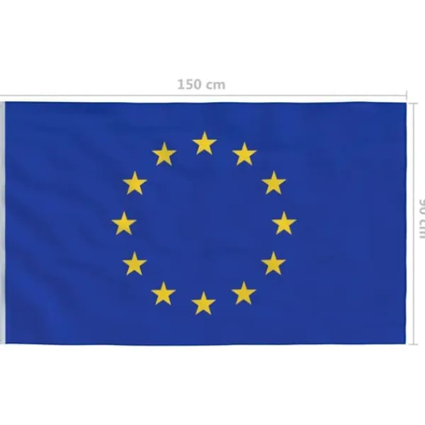 Hot Europaflag i holdbart polyester - Patriotisk dekoration | Størrelse: 90x150 cm Flag & Vindposer