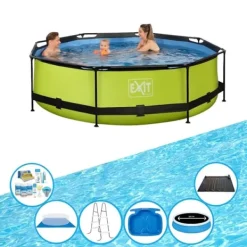 Hot EXIT Svømmebassin Lime - Ramme Pool ø300x76cm - Plus tilbehør Pooler