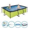 Pooler^EXIT Svømmebassin Lime - 220x150x60 cm - Rammebassin - Komplet swimmingpoolsæt