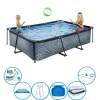 Pooler^EXIT Swimming Pool Stone Grey - 300x200x65 cm - Rammebassin - Med tilbehør