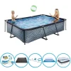 Pooler^EXIT Swimming Pool Stone Grey - 300x200x65 cm - Rammebassin - Inklusiv tilbehør
