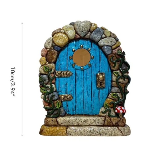 Hot Fairy Dörr för träd Miniatyr Fairy Trädgård Utomhusdekor Tillbehör Gård Konst Skulptur Dekoration för barnrum Väggträd Havedekorationer