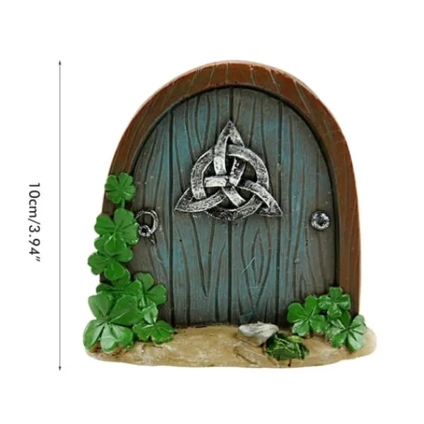 Sale Fairy Dörr för träd Miniatyr Fairy Trädgård Utomhusdekor Tillbehör Gård Konst Skulptur Dekoration för barnrum Väggträd Havedekorationer