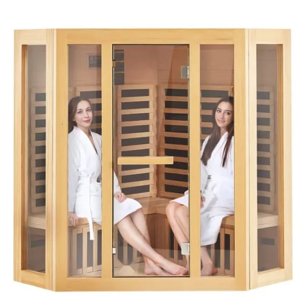 Sauna^Far Infrarød Træ Sauna, Hjem Sauna Spa til 3-4 personer, 2470W, Effektiv opvarmning, Sundhedsfordele, Komfortabel oplevelse.