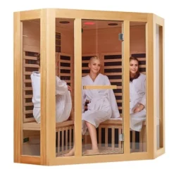 Sauna^Far Infrarød Træ Sauna, Hjem Sauna Spa til 3-4 personer, 2470W, Effektiv opvarmning, Sundhedsfordele, Komfortabel oplevelse.