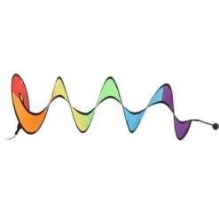 Flag & Vindposer^Farverig Spiral Rainbow Wind Spinner til gårdhavedekoration
