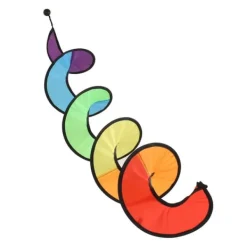 Flag & Vindposer^Farverig Spiral Rainbow Wind Spinner til gårdhavedekoration