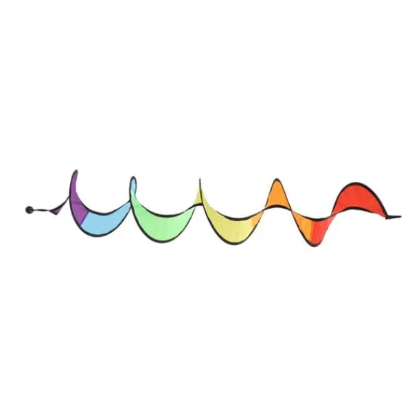 Flag & Vindposer^Farverig Spiral Rainbow Wind Spinner til gårdhavedekoration