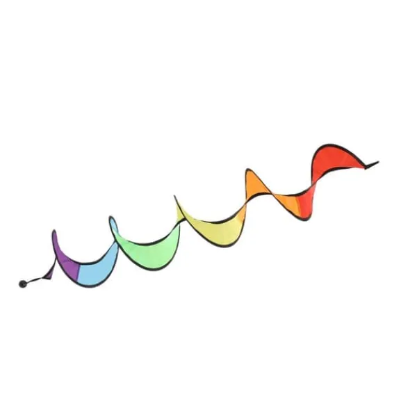 Flag & Vindposer^Farverig Spiral Rainbow Wind Spinner til gårdhavedekoration