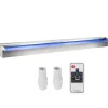 Online Farverigt LED-vandfald til swimmingpool i rustfrit stål, størrelse 120x11,5x8 cm - giver en fantastisk atmosfære! Springvand & Damme