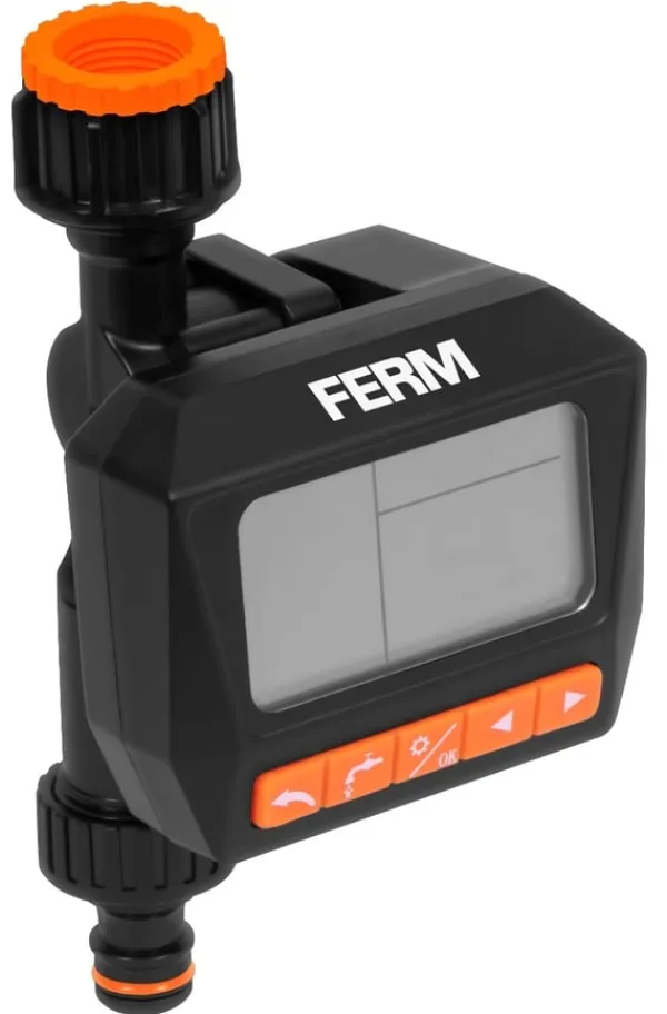 Vanding^FERM WTA1003 - Digital - Vandur- Interval: 1 min til 24 timer - 3 programmer pr. dag - Ugeprogram - Passer til vandhane: 26,5mm - 21 mm - Arbejder ved | CDON