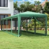 Telte & Lysthuse^Festtelt med 10 sidevægge i trådnet - Vandafvisende HDPE | Størrelse: 3x12 m | Farve: Grøn