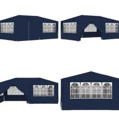 Telte & Lysthuse^Festtelt med sidevægge 4x6 m 90 g/m² blå - Festtelt - Festtelte - Home & Living