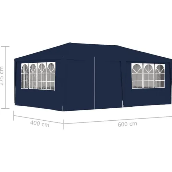 Telte & Lysthuse^Festtelt med sidevægge 4x6 m 90 g/m² blå - Festtelt - Festtelte - Home & Living