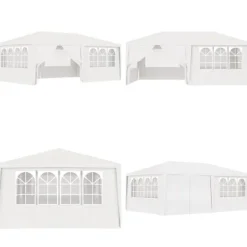 Telte & Lysthuse^Festtelt med sidevægge 4x6 m 90 g/m² hvid - Festtelt - Festtelte - Home & Living