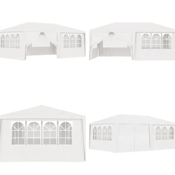 Telte & Lysthuse^Festtelt med sidevægge 4x6 m 90 g/m² hvid - Festtelt - Festtelte - Home & Living