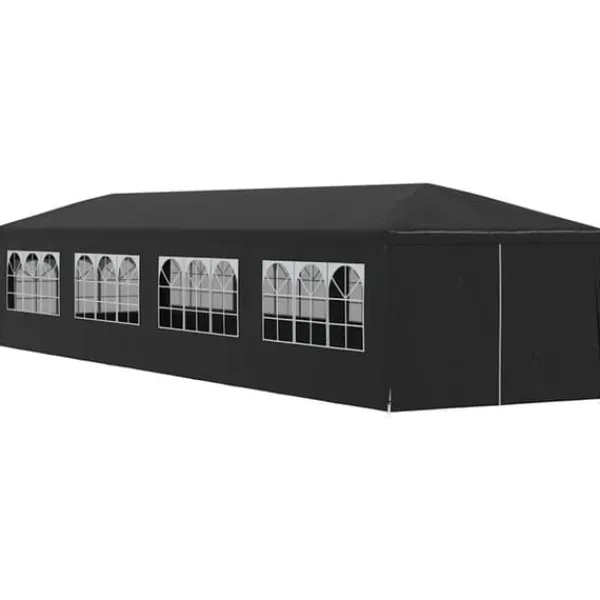 Telte & Lysthuse^Festtelt 3x12 m - UV-bestandigt & vandafvisende | Farve: Antracitgrå