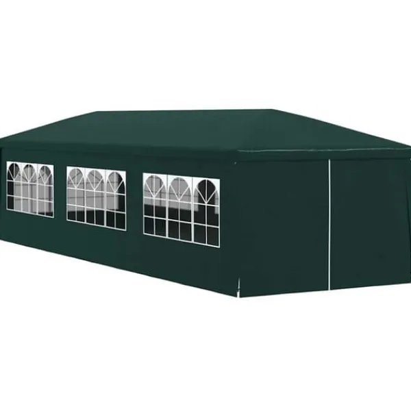Telte & Lysthuse^Festtelt 3x9 m - UV-bestandigt & vandafvisende | Farve: Grøn