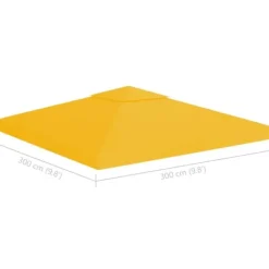 Telte & Lysthuse^Festtelte & havepavilloner – tage - Living pavillontopdække i 2 lag 3x3 m 310 g/m² gul