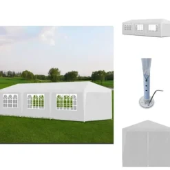 New Festtelte & havepavilloner - Living festtelt 3 x 9 m hvid Telte & Lysthuse