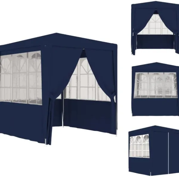 Festtelte & havepavilloner - Living festtelt med sidevægge 2,5x2,5 m 90 g/m² blå Telte & Lysthuse