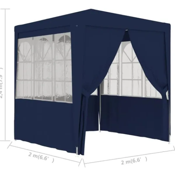 Festtelte & havepavilloner - Living festtelt med sidevægge 2,5x2,5 m 90 g/m² blå Telte & Lysthuse