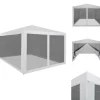 Telte & Lysthuse^Festtelte & havepavilloner - Living festtelt med 4 sidevægge trådnet 4 x 3 m
