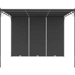 Best Festtelte & havepavilloner - Living havepavillon med gardin 3x3x2,25m antracitgrå Buer, Spalier, Lysthuse Uden Tag